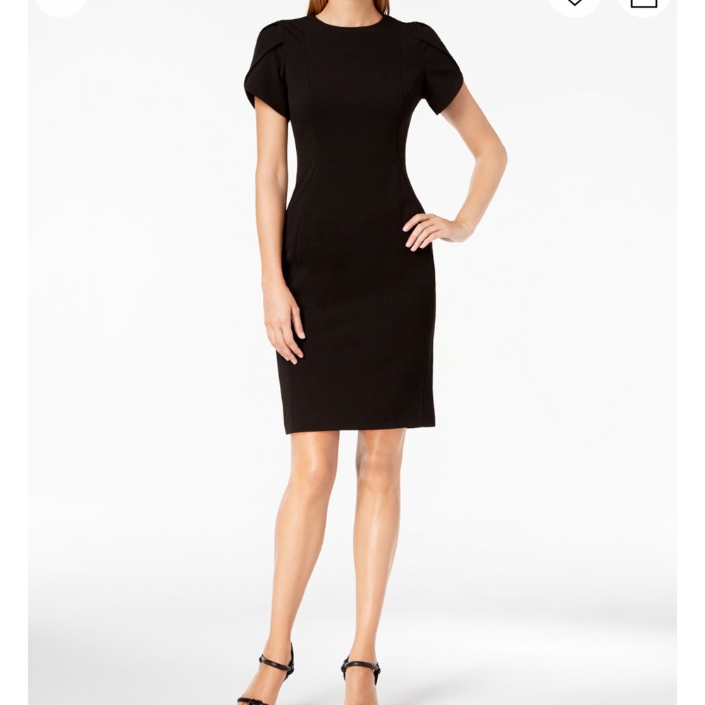 Calvin Klein Tulip-Sleeve Sheath Dress